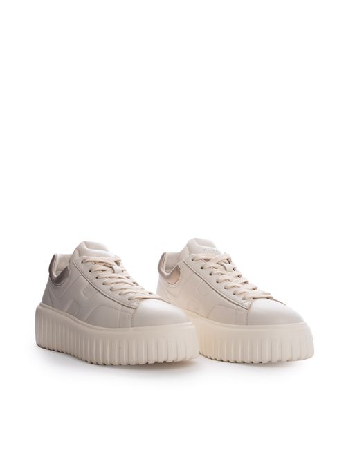Sneakers H-Stripes Avorio Oro HOGAN | HXW6450FC60 KU00GAN